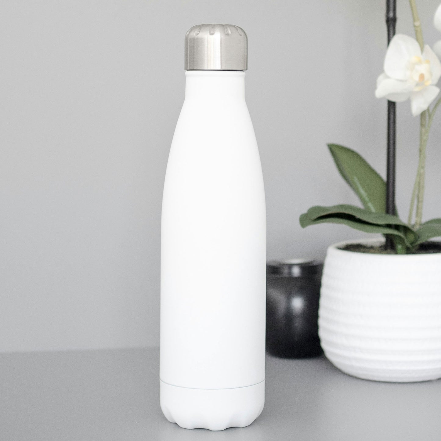 White 500ml Stainless Steel Insulated Vacuum-Water Bottle