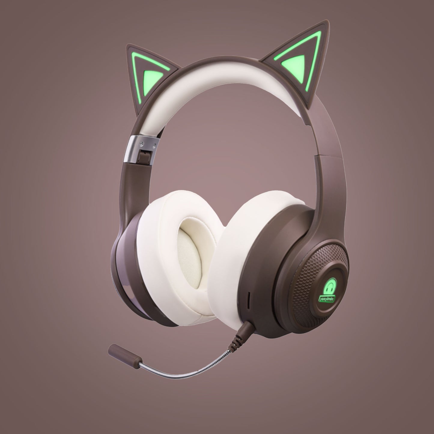 Brown Cat Bluetooth Headphones