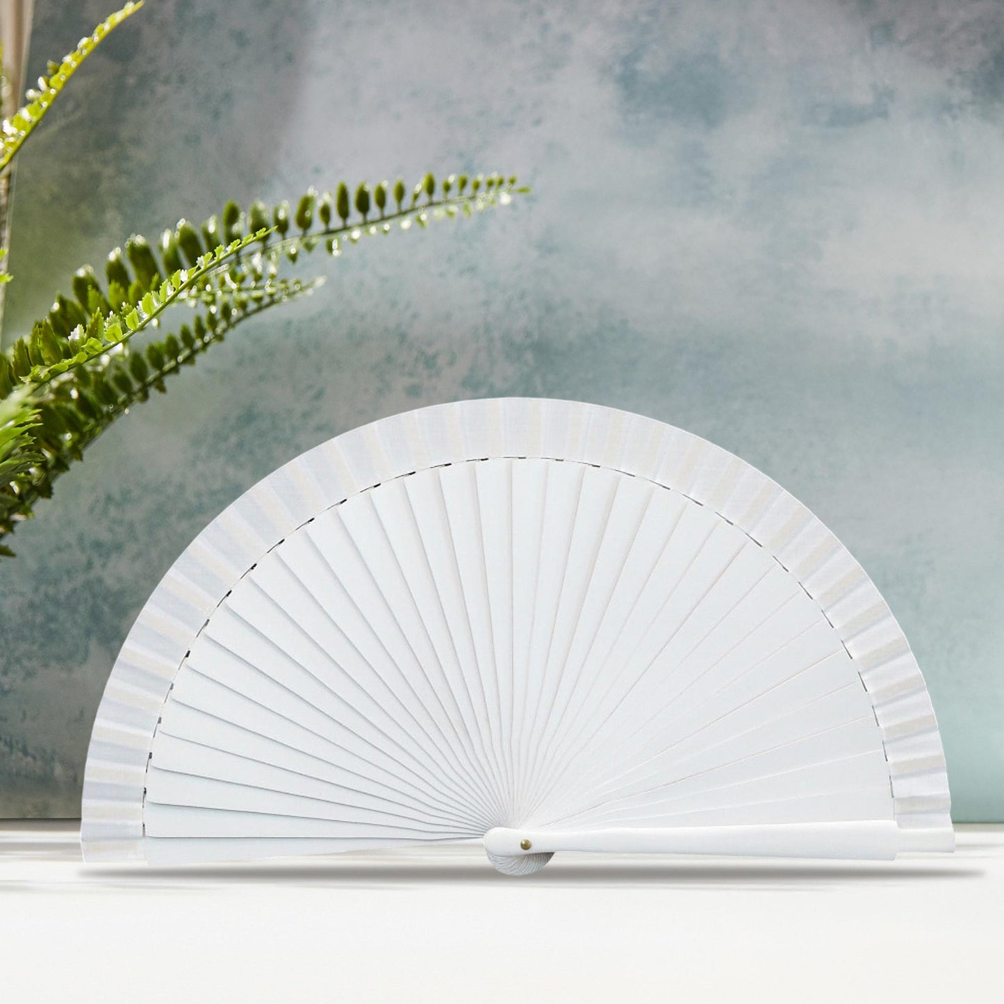 High Quality Vintage Folding Bamboo White Hand Fan